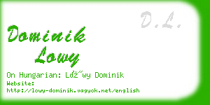 dominik lowy business card
